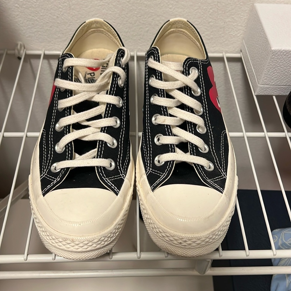 Unisex Black Comme Des Garçons Low Top Sneakers